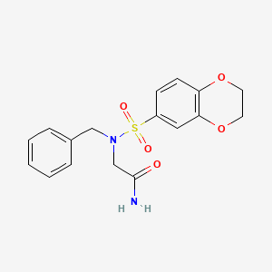 N~2~-benzyl-N~2~-(2,3-dihydro-1,4-benzodioxin-6-ylsulfonyl)glycinamide