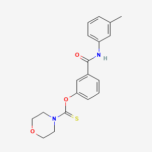 molecular formula C19H20N2O3S B3463875 O-(3-{[(3-methylphenyl)amino]carbonyl}phenyl) 4-morpholinecarbothioate 