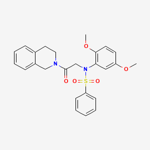 N-[2-(3,4-dihydroisoquinolin-2(1H)-yl)-2-oxoethyl]-N-(2,5-dimethoxyphenyl)benzenesulfonamide