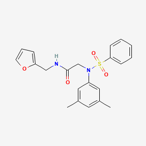 molecular formula C21H22N2O4S B3463885 N~2~-(3,5-dimethylphenyl)-N~1~-(2-furylmethyl)-N~2~-(phenylsulfonyl)glycinamide 