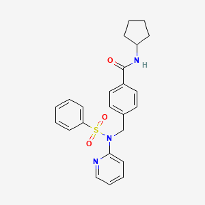 N-cyclopentyl-4-{[(phenylsulfonyl)(2-pyridinyl)amino]methyl}benzamide