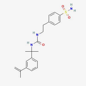 molecular formula C21H27N3O3S B3463910 4-{2-[({[1-(3-isopropenylphenyl)-1-methylethyl]amino}carbonyl)amino]ethyl}benzenesulfonamide 