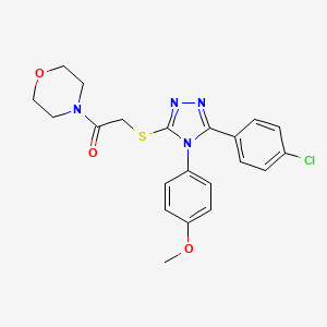 molecular formula C21H21ClN4O3S B3463943 4-({[5-(4-chlorophenyl)-4-(4-methoxyphenyl)-4H-1,2,4-triazol-3-yl]thio}acetyl)morpholine 