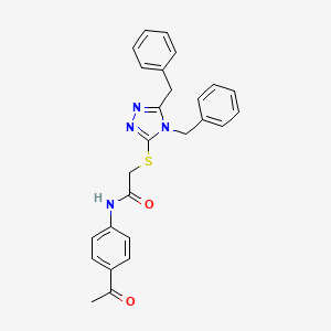 molecular formula C26H24N4O2S B3463944 N-(4-acetylphenyl)-2-[(4,5-dibenzyl-4H-1,2,4-triazol-3-yl)thio]acetamide 