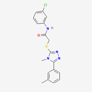 N-(3-chlorophenyl)-2-{[4-methyl-5-(3-methylphenyl)-4H-1,2,4-triazol-3-yl]sulfanyl}acetamide