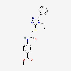 methyl 4-({[(4-ethyl-5-phenyl-4H-1,2,4-triazol-3-yl)thio]acetyl}amino)benzoate