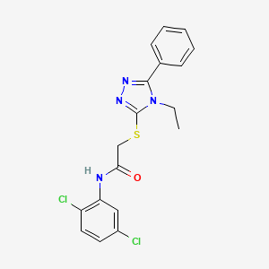 N-(2,5-dichlorophenyl)-2-[(4-ethyl-5-phenyl-4H-1,2,4-triazol-3-yl)thio]acetamide