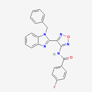 N-[4-(1-benzyl-1H-benzimidazol-2-yl)-1,2,5-oxadiazol-3-yl]-4-fluorobenzamide