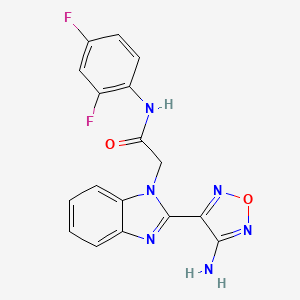 2-[2-(4-amino-1,2,5-oxadiazol-3-yl)-1H-benzimidazol-1-yl]-N-(2,4-difluorophenyl)acetamide