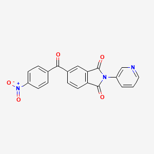 molecular formula C20H11N3O5 B3464014 5-(4-nitrobenzoyl)-2-(3-pyridinyl)-1H-isoindole-1,3(2H)-dione 