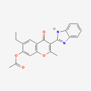 3-(1H-benzimidazol-2-yl)-6-ethyl-2-methyl-4-oxo-4H-chromen-7-yl acetate