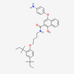 molecular formula C37H46N2O4 B3464058 4-(4-aminophenoxy)-N-{4-[2,4-bis(1,1-dimethylpropyl)phenoxy]butyl}-1-hydroxy-2-naphthamide CAS No. 63149-27-9