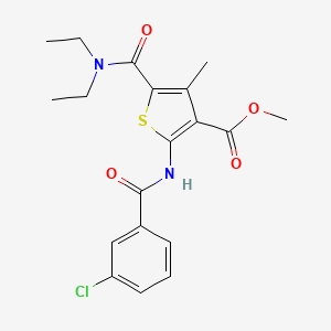 molecular formula C19H21ClN2O4S B3464060 methyl 2-[(3-chlorobenzoyl)amino]-5-[(diethylamino)carbonyl]-4-methyl-3-thiophenecarboxylate 