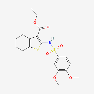 ethyl 2-{[(3,4-dimethoxyphenyl)sulfonyl]amino}-4,5,6,7-tetrahydro-1-benzothiophene-3-carboxylate