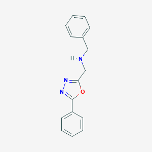 B346410 1-phenyl-N-[(5-phenyl-1,3,4-oxadiazol-2-yl)methyl]methanamine CAS No. 881966-65-0