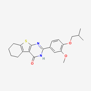 molecular formula C21H24N2O3S B3464133 2-(4-isobutoxy-3-methoxyphenyl)-5,6,7,8-tetrahydro[1]benzothieno[2,3-d]pyrimidin-4(3H)-one 