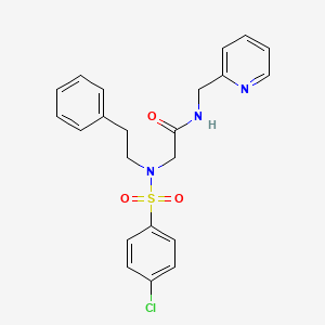 molecular formula C22H22ClN3O3S B3464134 N~2~-[(4-chlorophenyl)sulfonyl]-N~2~-(2-phenylethyl)-N~1~-(2-pyridinylmethyl)glycinamide 