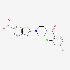 2-[4-(2,4-dichlorobenzoyl)-1-piperazinyl]-6-nitro-1,3-benzothiazole