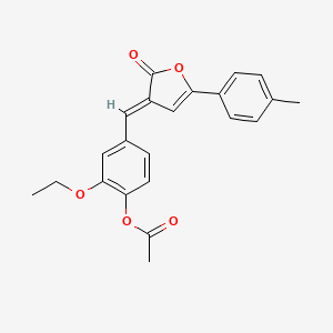 2-ethoxy-4-{[5-(4-methylphenyl)-2-oxo-3(2H)-furanylidene]methyl}phenyl acetate