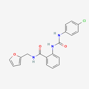 2-({[(4-chlorophenyl)amino]carbonyl}amino)-N-(2-furylmethyl)benzamide