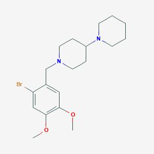 molecular formula C19H29BrN2O2 B3464184 1'-(2-溴-4,5-二甲氧基苄基)-1,4'-联哌啶 