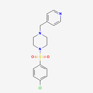 molecular formula C16H18ClN3O2S B3464196 1-[(4-chlorophenyl)sulfonyl]-4-(4-pyridinylmethyl)piperazine 