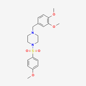 molecular formula C20H26N2O5S B3464204 1-(3,4-dimethoxybenzyl)-4-[(4-methoxyphenyl)sulfonyl]piperazine 