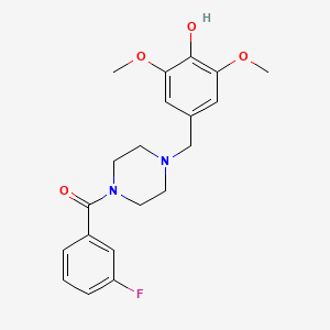 (3-FLUOROPHENYL)[4-(4-HYDROXY-3,5-DIMETHOXYBENZYL)PIPERAZINO]METHANONE