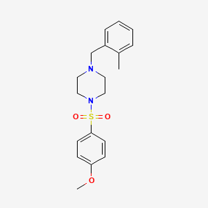 molecular formula C19H24N2O3S B3464233 1-(4-METHOXYBENZENESULFONYL)-4-[(2-METHYLPHENYL)METHYL]PIPERAZINE 