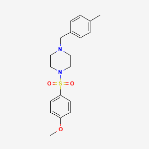 molecular formula C19H24N2O3S B3464237 1-[(4-methoxyphenyl)sulfonyl]-4-(4-methylbenzyl)piperazine 