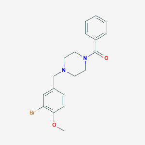 molecular formula C19H21BrN2O2 B3464240 1-benzoyl-4-(3-bromo-4-methoxybenzyl)piperazine 