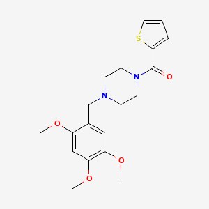 molecular formula C19H24N2O4S B3464249 2-THIENYL[4-(2,4,5-TRIMETHOXYBENZYL)PIPERAZINO]METHANONE 