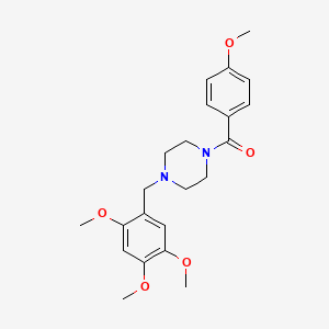 molecular formula C22H28N2O5 B3464290 1-(4-methoxybenzoyl)-4-(2,4,5-trimethoxybenzyl)piperazine 