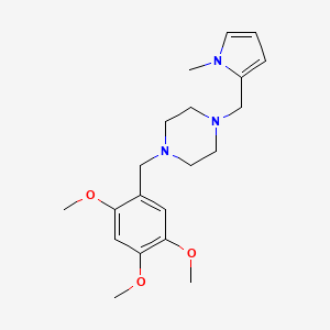 molecular formula C20H29N3O3 B3464310 1-[(1-methyl-1H-pyrrol-2-yl)methyl]-4-(2,4,5-trimethoxybenzyl)piperazine 