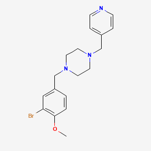 molecular formula C18H22BrN3O B3464315 1-(3-bromo-4-methoxybenzyl)-4-(4-pyridinylmethyl)piperazine 