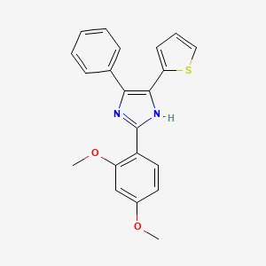 molecular formula C21H18N2O2S B3464324 2-(2,4-dimethoxyphenyl)-4-phenyl-5-(2-thienyl)-1H-imidazole 