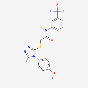 molecular formula C19H17F3N4O2S B3464359 2-{[4-(4-methoxyphenyl)-5-methyl-4H-1,2,4-triazol-3-yl]thio}-N-[3-(trifluoromethyl)phenyl]acetamide 