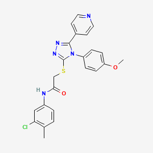 N-(3-chloro-4-methylphenyl)-2-{[4-(4-methoxyphenyl)-5-(pyridin-4-yl)-4H-1,2,4-triazol-3-yl]sulfanyl}acetamide