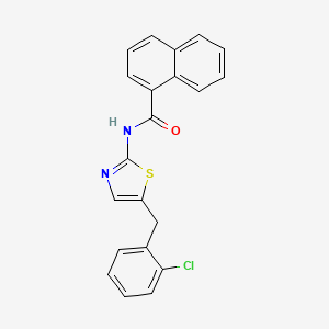 molecular formula C21H15ClN2OS B3464387 N-[5-(2-chlorobenzyl)-1,3-thiazol-2-yl]-1-naphthamide 