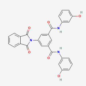 molecular formula C28H19N3O6 B3464416 5-(1,3-dioxo-1,3-dihydro-2H-isoindol-2-yl)-N,N'-bis(3-hydroxyphenyl)isophthalamide 