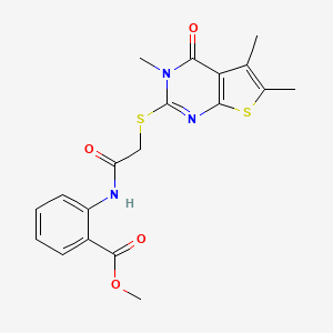 methyl 2-({[(3,5,6-trimethyl-4-oxo-3,4-dihydrothieno[2,3-d]pyrimidin-2-yl)thio]acetyl}amino)benzoate