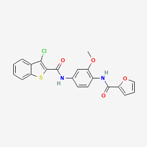 N-(4-{[(3-chloro-1-benzothien-2-yl)carbonyl]amino}-2-methoxyphenyl)-2-furamide