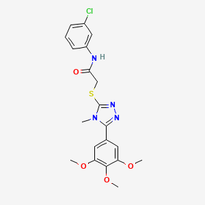 N-(3-chlorophenyl)-2-{[4-methyl-5-(3,4,5-trimethoxyphenyl)-4H-1,2,4-triazol-3-yl]thio}acetamide