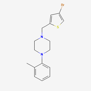 molecular formula C16H19BrN2S B3464524 1-[(4-bromo-2-thienyl)methyl]-4-(2-methylphenyl)piperazine 