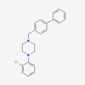 molecular formula C23H23ClN2 B3464530 1-(4-biphenylylmethyl)-4-(2-chlorophenyl)piperazine 