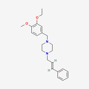 1-(3-ethoxy-4-methoxybenzyl)-4-(3-phenyl-2-propen-1-yl)piperazine