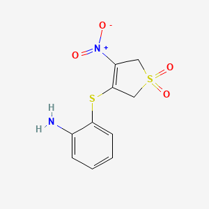 2-[(4-nitro-1,1-dioxido-2,5-dihydro-3-thienyl)thio]aniline