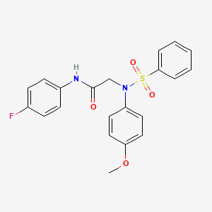 N~1~-(4-fluorophenyl)-N~2~-(4-methoxyphenyl)-N~2~-(phenylsulfonyl)glycinamide