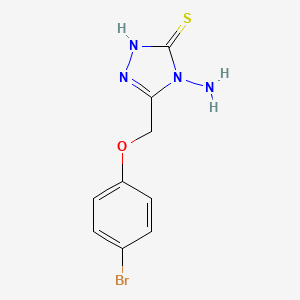 molecular formula C9H9BrN4OS B3464596 4-amino-5-[(4-bromophenoxy)methyl]-4H-1,2,4-triazole-3-thiol 