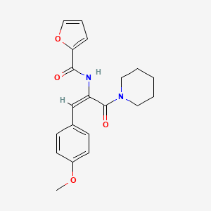 molecular formula C20H22N2O4 B3464618 N-[2-(4-methoxyphenyl)-1-(1-piperidinylcarbonyl)vinyl]-2-furamide 